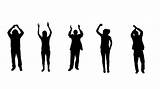 Silhouettes Cheering Footage sketch template