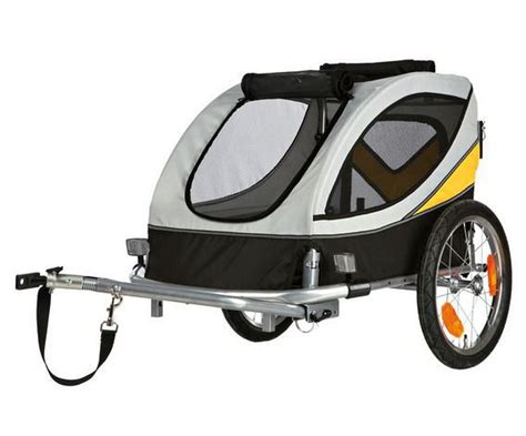 vozik za kolo  xxcm   kg sedozlutocerny trixie vybaveni