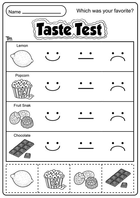 senses preschool worksheets