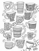 Coloring Mugs Etsy Beans sketch template