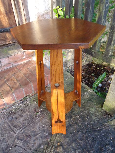arts and crafts table with pierced trefoil to legs antiques atlas