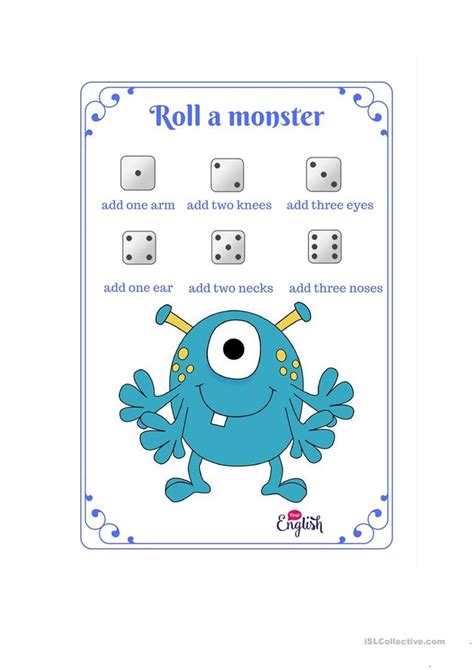 roll  monster  printable  printable