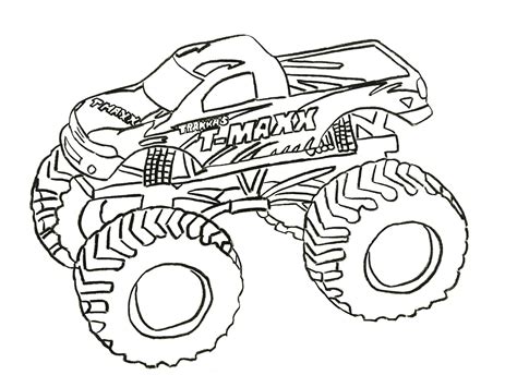 monster truck colouring pages