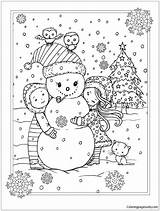 Coloring Pages Christmas Snowman Oriental Trading During Children Color Colouring Navidad Books Print Printable Kids Getcolorings Adults sketch template