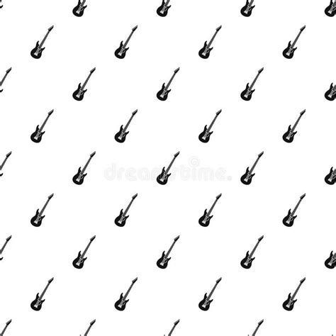 electric guitar pattern simple style stock vector illustration