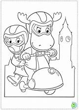 Coloring Backyardigans Dinokids Close Print sketch template