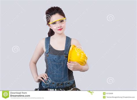 female construction worker stock image image of manual