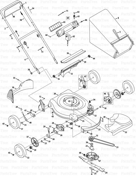 mtd   yard man  propelled walk  mower  general assembly diagram