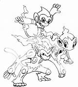 Coloring Pokemon Kids Pages Cute Fire Trio Popular sketch template