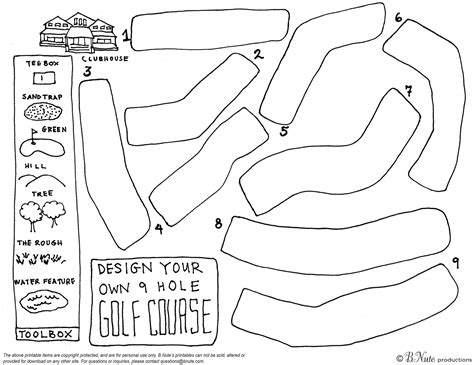 bnute productions  printable design    hole golf