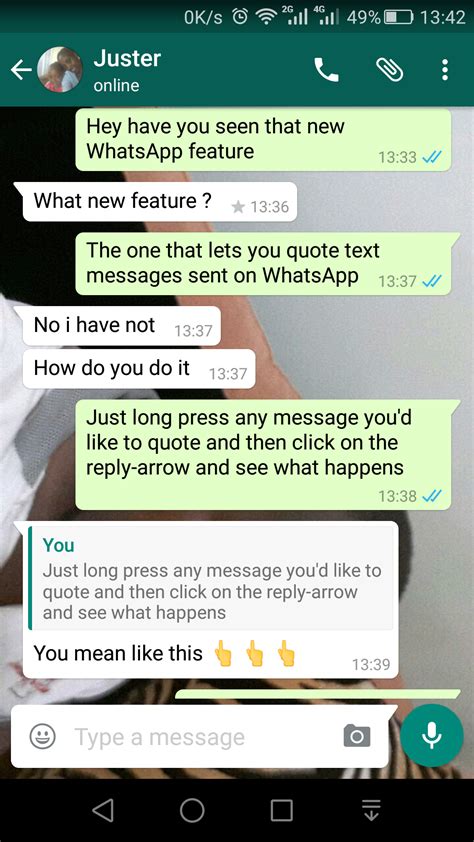introducing whatsapp quotes now you can quote messages