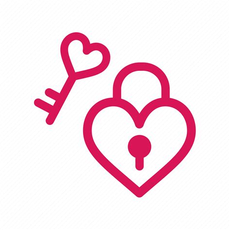 Heart Key Lock Love Romance Valentine Icon Download On Iconfinder