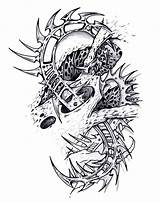 Biomechanical Stencil Stencils Torn Sketch sketch template