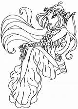 Winx Coloring Pages Club Printable Kids Pixies sketch template