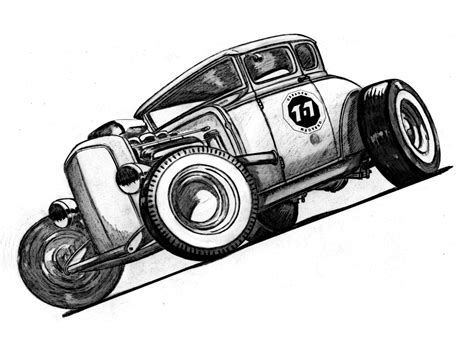 rat rod drawings  paintingvalleycom explore collection  rat rod