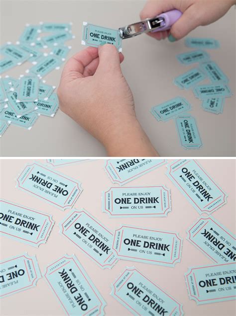 customizable drink ticket printable drink coupons template