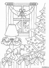Village Christmas Coloring Pages Getcolorings Color Printable sketch template