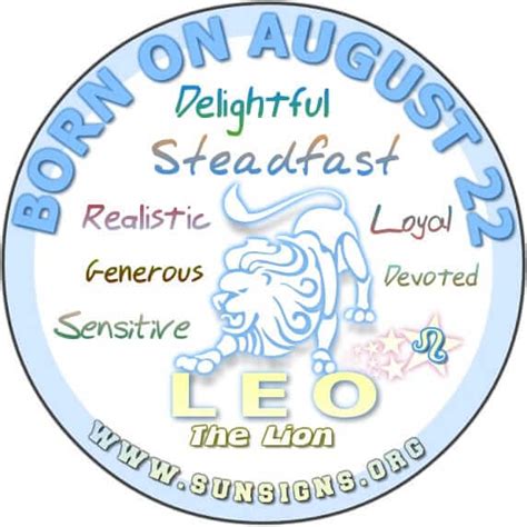 august 22 zodiac horoscope birthday personality sunsigns