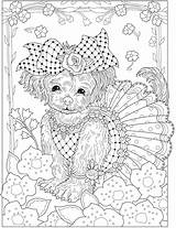 Coloring Pages Dover Dressed Farm Pets Adult Haven Creative Book Dog Doverpublications Animal Books Publications sketch template