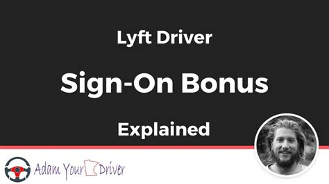 lyft driver sign  bonus youtube