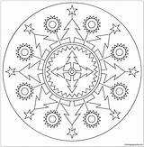 Christmas Mandala Pages Coloring Coloringpagesonly Printable Holidays Color Online Print Drawing Visit Tableau Choisir Un Noel sketch template