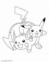 Pikachu Coloring Pages Pokemon Cute Printable Color Anime Getdrawings Getcolorings Books Pag sketch template