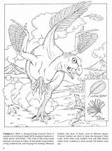 Dinosaur Dinosaurs Dover Publications Reptiles Feathered Doverpublications sketch template