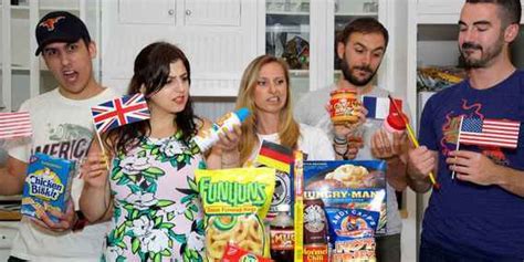 europeans taste test america s trashiest snacks thrillist