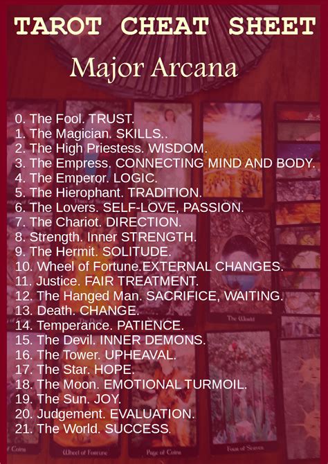 printable tarot cards  meanings