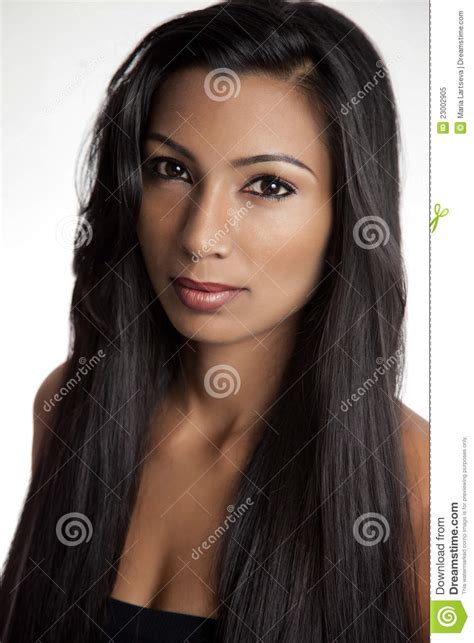 Beautiful Oriental Woman With Long Black Hair Royalty Free