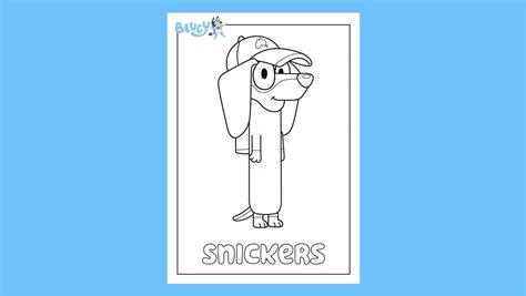 snickers coloring page