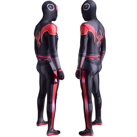 Spiderman Miles Morales Ps5 2020 Variant Suit Cosplay Costume Adult