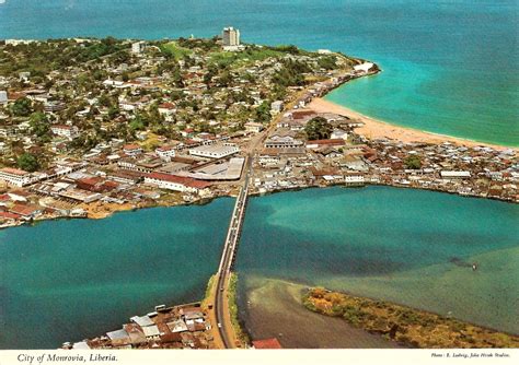 favorite postcards aerial view  monrovia liberia
