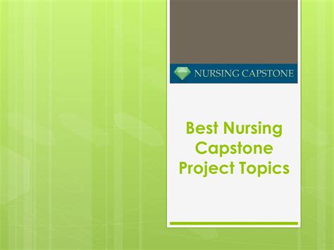 nursing capstone project topics  nursing capstone issuu
