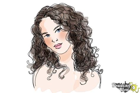 draw curly hair drawingnow