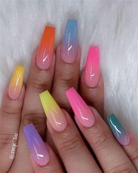 colored ombre nails  images nail art designs summer cute
