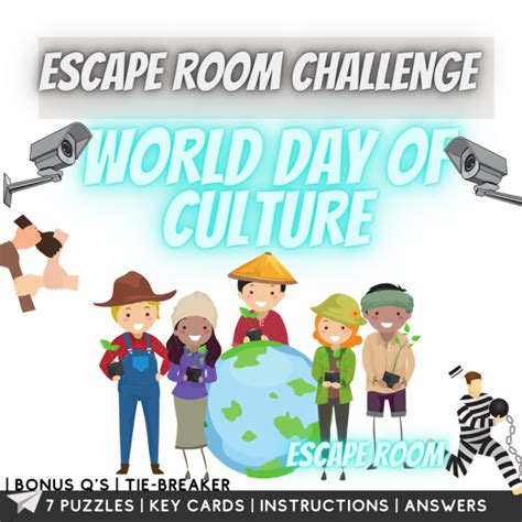 cretive resources world culture day escape room