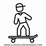 Coloring Skateboard Skateboarding Pages sketch template