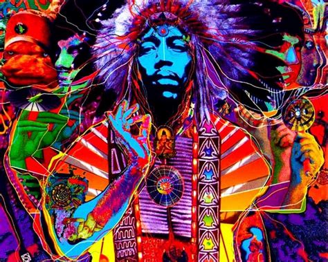 Jimi Hendrix Album Art Album Cover Art Psychedelic Art