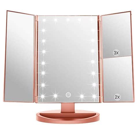 lighted makeup mirrors      home portable folding