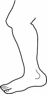 Outline Foot Human Leg Drawing Been Legs Kleurplaat Clipart Voet Feet Clip High Google Line Body Drawings sketch template
