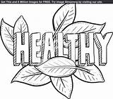Coloring Healthy Health Pages Food Drawing Body Related Sketch Color Printable Habits Getcolorings Print Getdrawings Pag sketch template
