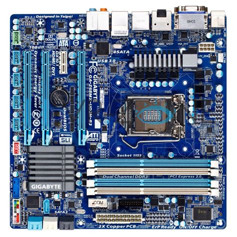 gigabyte zmx udh micro atx intel  motherboard  pictured
