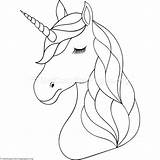 Unicorn Coloring Head Pages Easy Drawing Print Kids Printable Getcoloringpages Colouring Color Outline Sheets Pattern Silhouette Drawings Einhorn Kopf Choose sketch template