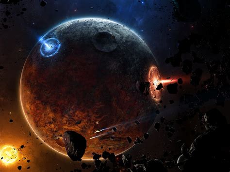 sci fi spaceship planet fire  wallpaperscom