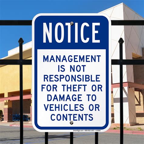 management  responsible  theft  damage sign sku