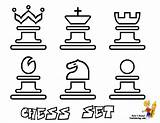 Chess Pieces Ajedrez Imprimir Yescoloring sketch template