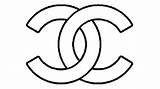 Chanel Logo Template Logos Coco Cc Stencil Outline Google Coloring Sketch Vb Versace Decor Print Brooch Cricut Fr Pink Tattoo sketch template