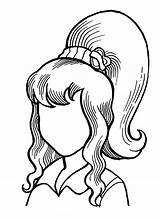 Coloring Pages Hairstyle sketch template