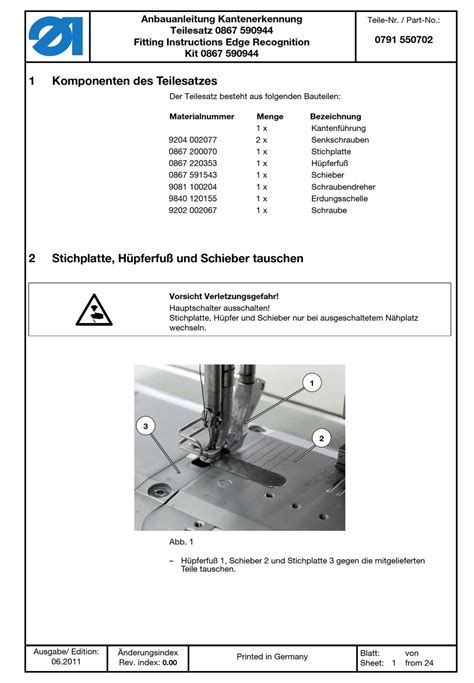 duerkopp adler   fitting instructions manual